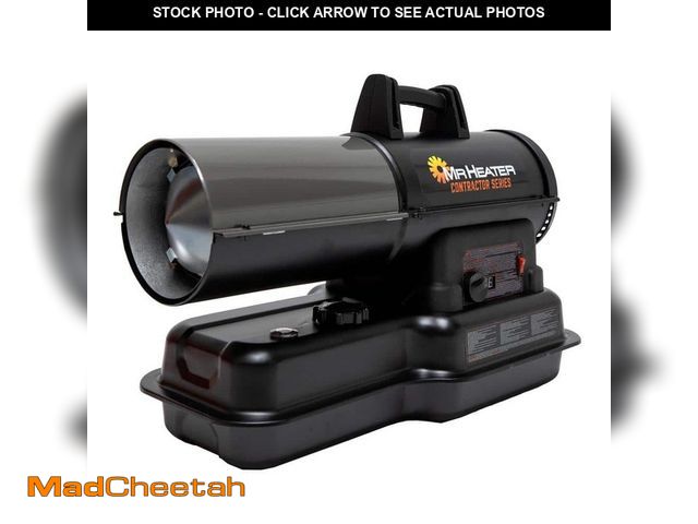 Lot 74-12932914 - Mr. Heater Contractor Series 80,000 BTU Black Forced Air Kerosene/Diesel Outdoor Space Heater with T...