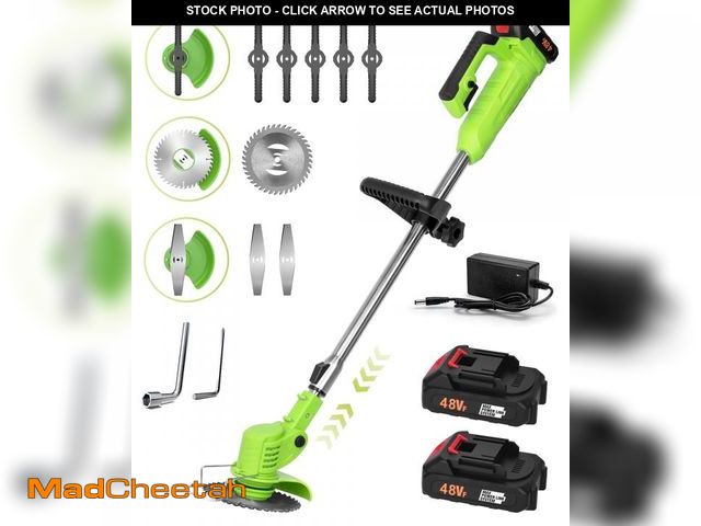 Lot 74-12479793 - (MISSING BATTERIES) YAHHU Cordless Weed Wacker Battery Powered 21V - Trimmer, Edger, and Mower with ...