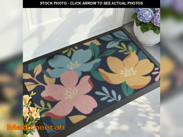 Lot 74-14323621 - PABUBE Outdoor Doormat, Heavy Duty Non-Slip Spring Welcome Mat, Low Pile &amp; Dirt Trapper Front Do...