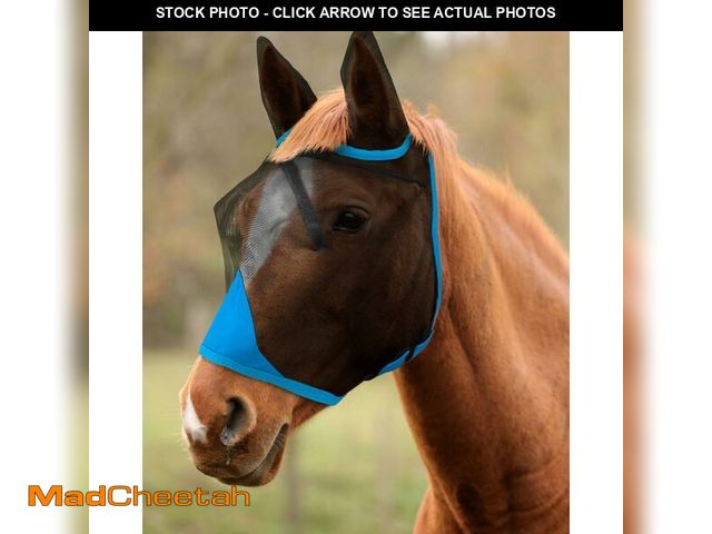 Lot 74-14427169 - Hilltown Fly Mask for Horse with Ears - X-Full, Blue - UNUSED