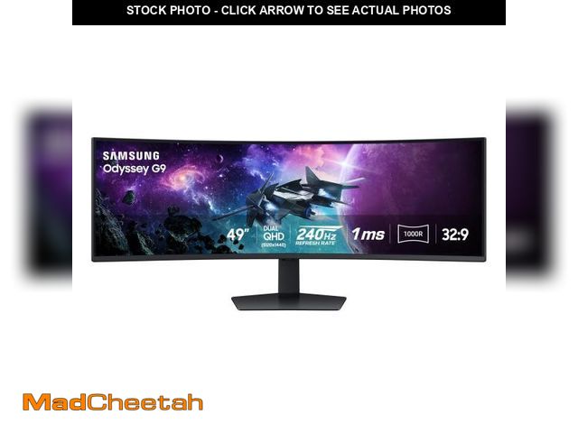 Lot 74-12200424 - SAMSUNG 49" Odyssey G9 (G95C) Series DQHD 1000R Curved Gaming Monitor, 240Hz, 1ms(GtG), DisplayHDR 1...