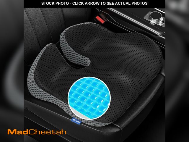 Lot 74-13563649 - ADERI Gel Wedge Car Seat Cushion for Driving Relieves Tailbone Pain, Composite Gel Memory Foam for C...