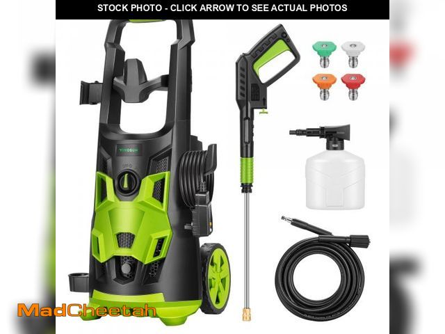 Lot 74-12419533 - VIVOSUN Electric Pressure Washer, 2500 Max PSI, 32" Power Washer, Water Pressure Washer, 4 Nozzles, ...