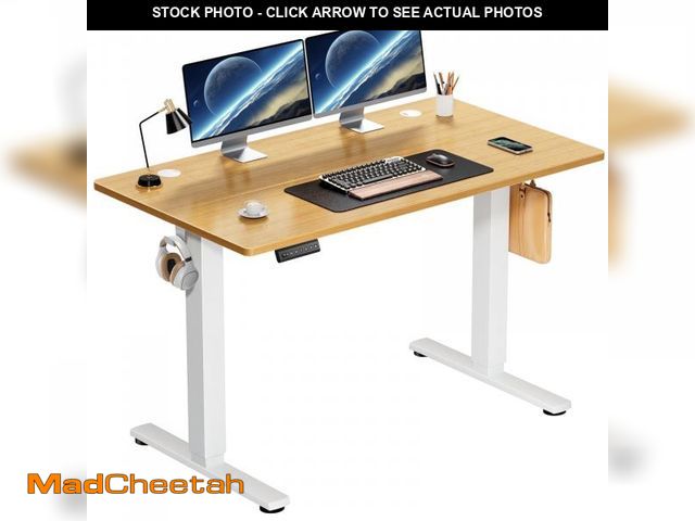 Lot 74-12488081 - (MISSING CONTROLLER) edx Electric Standing Desk, Height Adjustable Desk, 48 x 24 Inches Ergonomic St...