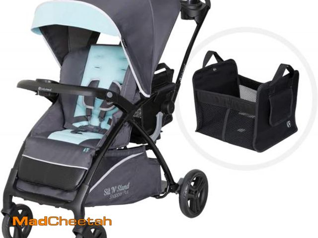 Lot 74-12396404 - Baby Trend Sit N' Stand 5-in-1 Shopper Plus Stroller, Blue Mist - UNUSED