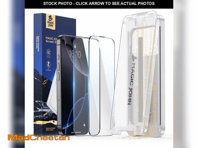 Lot 74-14382740 - MAGIC JOHN 3rd Gen Upgraded for iPhone 16 Pro Screen Protector 6.3 Inch, HD Clear, Shatterproof Temp...