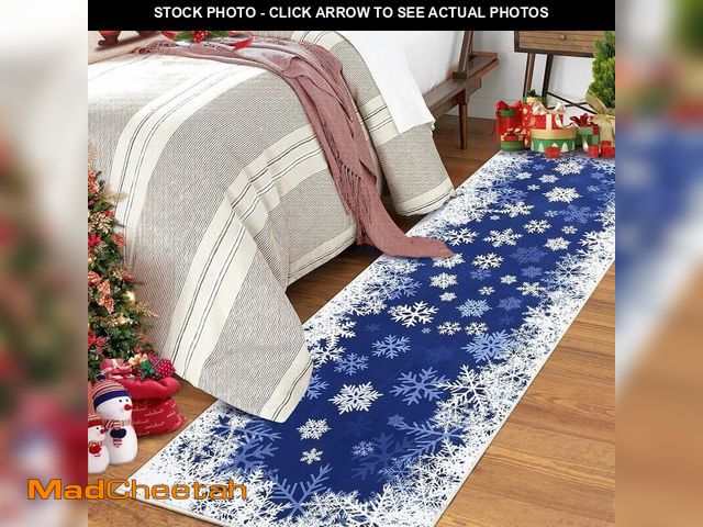Lot 74-13041509 - LUXLOOM Christmas Runner Rug 2x8 Christmas Runner Rug for Hallway Non Slip Non-Shedding Festive Long...