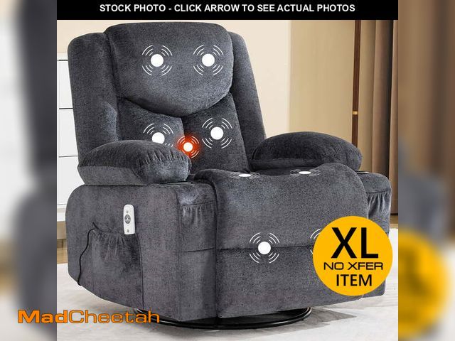 Lot 74-14324753 - JONPONY Manual Recliner Chair with Heat Therapy and Massage Function, Heavy Duty Reclining Mechanism...