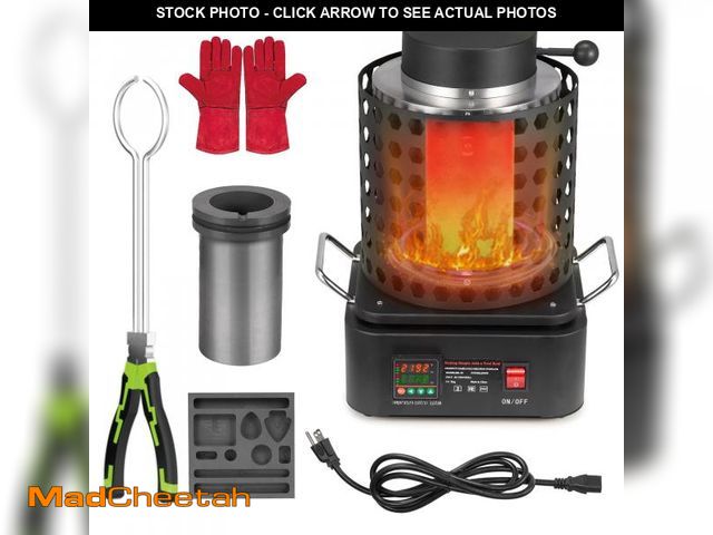Lot 74-12487644 - Naipo 5KG Smelting Furnace Kit ,1200Â°C/2192Â°F , 2500W Automatic Electronic Metal Furnace with Grap...