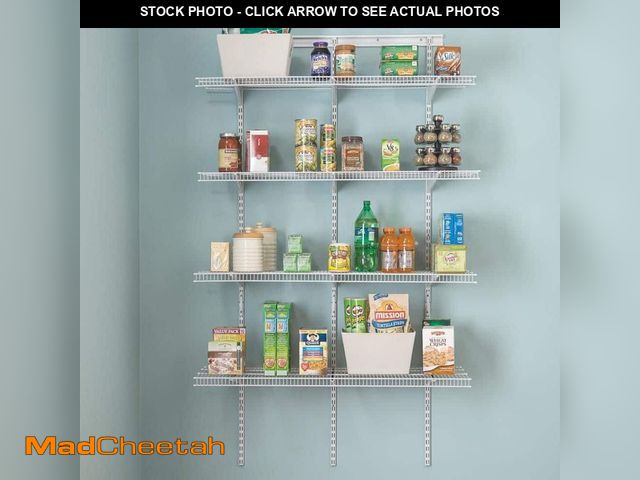 Lot 74-12772954 - ClosetMaid ShelfTrack 16.75 in. D x 48 in. W x 80 in. H White Wire Utility Steel Closet System Kit -...