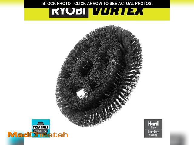 Lot 74-12871094 - RYOBI 9 in. VORTEX Hard Bristle Brush - USED