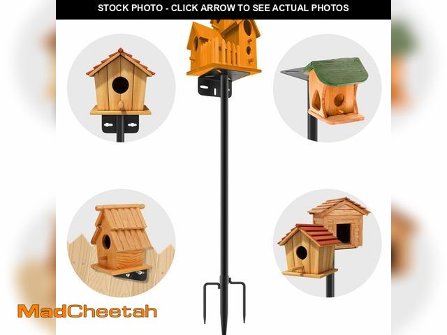 Lot 74-14205740 - 80 Inch Adjustable Bird Feeder Pole,Bird House Pole Suitable for Feeders &amp; Birdhouse,Weather Sta...