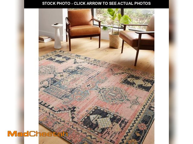 Lot 74-12760296 - Loloi Jocelyn Collection JOC-06 Rose/Rose 4'-0" x 6'-0" .38" Thick Accent Rug - UNUSED