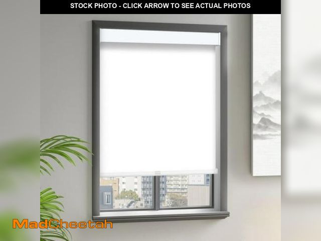 Lot 74-12144494 - Cordless Roller Window Blinds 100% Blackout Shades with Thermal Insulated UV Protection Privacy Pull...