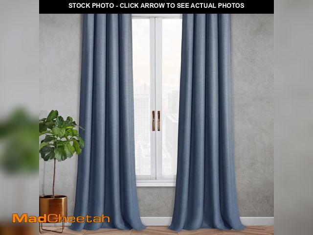 Lot 74-12332121 - SUN+BLK Kinsley Lined Textured Total Blackout Grommet Light Blocking Noise Reducing Single Curtain P...