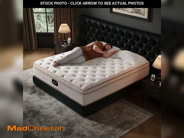 Lot 74-12763081 - HIRELIX Queen Size Mattress 12 Inch, Medium Firm with Memory Foam and Individually Wrapped Pocket Co...