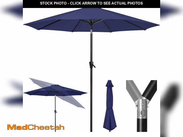Lot 74-14251086 - Tempera 7.5ft Patio Market Outdoor Table Umbrella with Push Button Tilt and Crank,Large Sun Umbrella...