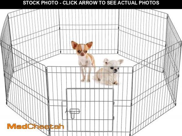 Lot 74-12397092 - Yaheetech 24" High 8 Panel Foldable Metal Dog Exercise Pen Pet Playpen Dog Fence Outdoor &amp; Indoo...