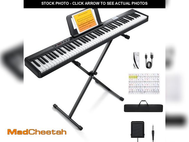 Lot 74-12429561 - Donner Piano Keyboard 88 Keys, Beginner Digital Piano Velocity-Sensitive Keys, Portable Electric Pia...