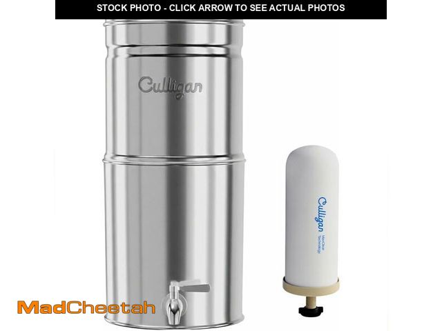 Lot 74-13844454 - Culligan MaxClear 2.25 Gallon Gravity Water Filter System, Removes Microplastics, PFAS &amp; Lead, N...