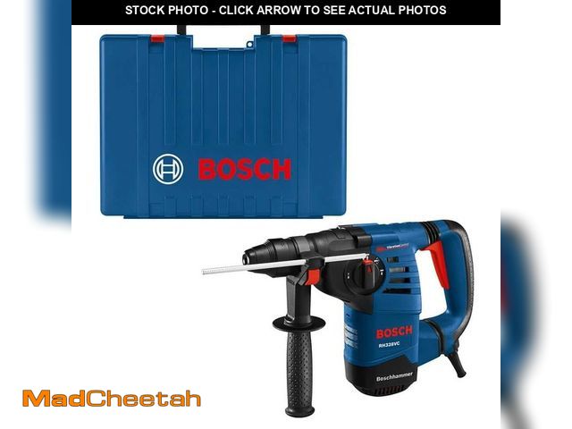 Lot 74-12581354 - Bosch 8 Amp 1-1/8 in. Corded Variable Speed SDS-Plus Concrete/Masonry Rotary Hammer Drill with Depth...