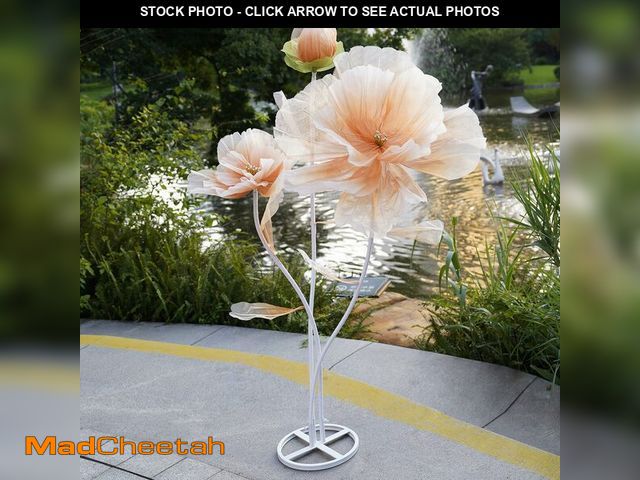 Lot 74-14274696 - ZEYEXE Giant Artificial Flower Decor,Oversized Gradient Organza Flower with Bendable Stem,DIY Shape ...