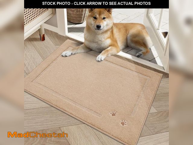 Lot 74-12111999 - BEQHAUSE Dog Door Mat for Muddy Paws 20"x32" Dirt Trapper Absorbent Doormat Non Slip Entryway Rugs W...