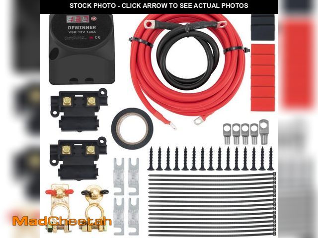 Lot 74-12435064 - DEWINNER 12V 140Amp Dual Battery Isolator Kit Manual/Auto Modes VSR-Voltage Sensitive Relay Kit, wit...
