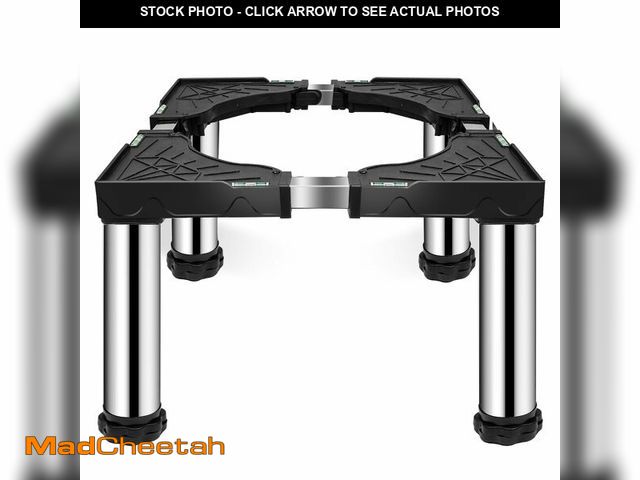 Lot 74-14264234 - Ailahloe Mini Fridge Stand with 4 storage Feet (11.4"-12.6" High), Adjustable Base Tray Anti-Vibrati...