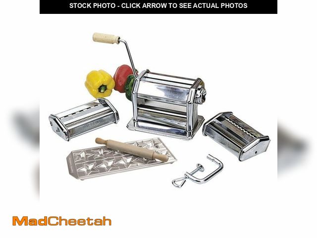Lot 74-12376403 - *SEE DETAILS* Pasta Maker Machine by Imperia- Heavy Duty Deluxe Set w 2 Attachments, Made in Italy, ...