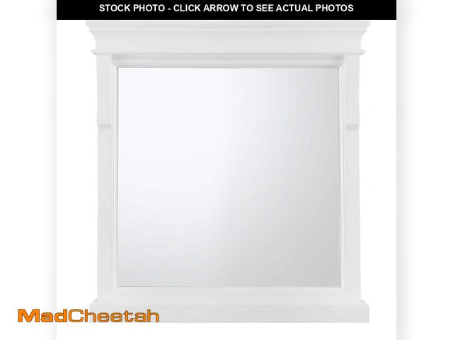 Lot 74-13778778 - Home Decorators Collection Naples 30 in. W x 32 in. H Rectangular Wood Framed Wall Bathroom Vanity M...