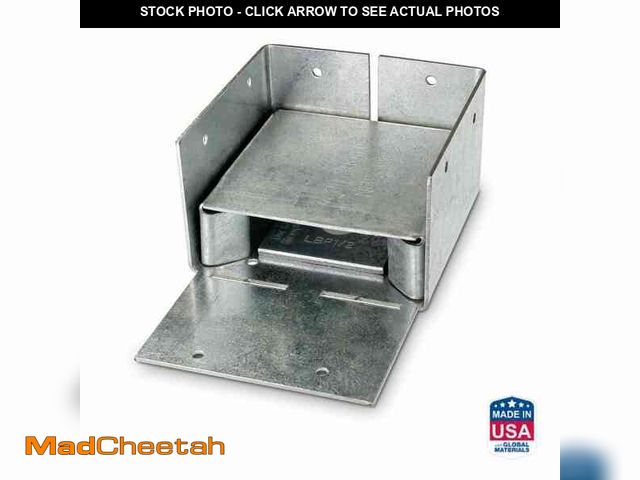 Lot 74-14364342 - Simpson Strong-Tie ABW ZMAX Galvanized Adjustable Standoff Post Base for 4x4 Nominal Lumber - UNUSED