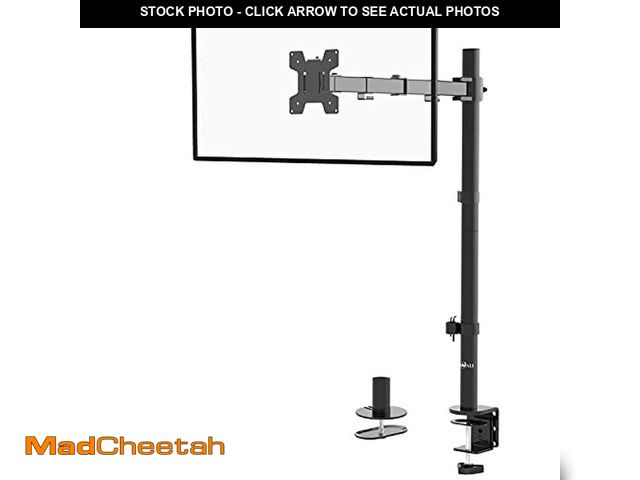 Lot 74-10827001 - WALI Monitor Arm Mount for Desk, Single Extra Tall Computer Desk Mount, Monitor Bracket Mount Stand ...