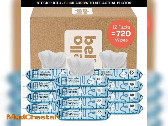 Lot 74-14067327 - Hello Bello Extra Gentle Unscented Baby Wipes, Plant Based, Made with 99% Water and Aloe for Babies ...