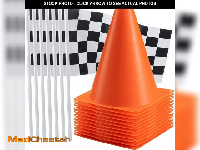 Lot 74-14206639 - Bedwina Race Car Birthday Party Decorations - (36 Pcs) 12 - 8-Inch Orange Mini Cones for Kids &amp; ...