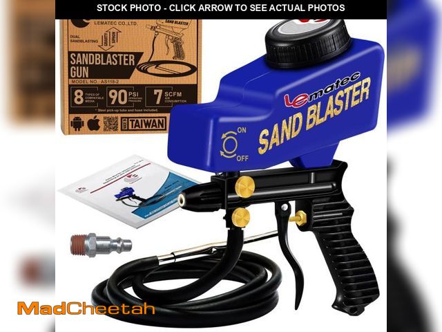 Lot 74-12309195 - LE LEMATEC Light-Duty Sandblaster Gun Kit, Requires Air Compressor (Not Included), Hobby Sand Blaste...