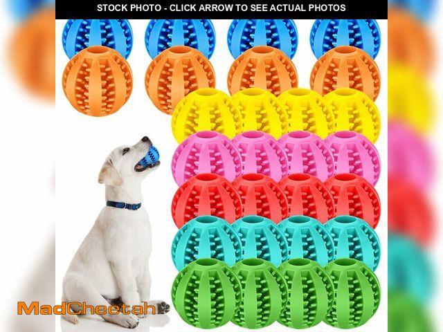 Lot 74-12708369 - 28 Pack Dog Treat Balls Bulk Interactive Treat-Dispensing Dog Toy Durable Rubber Puppy Tooth Cleanin...
