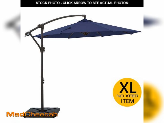 Lot 74-14071342 - NAPWANT 10ft Cantilever Patio Umbrella with 4-Piece Weighted Base Included, Offset Hanging Umbrella ...