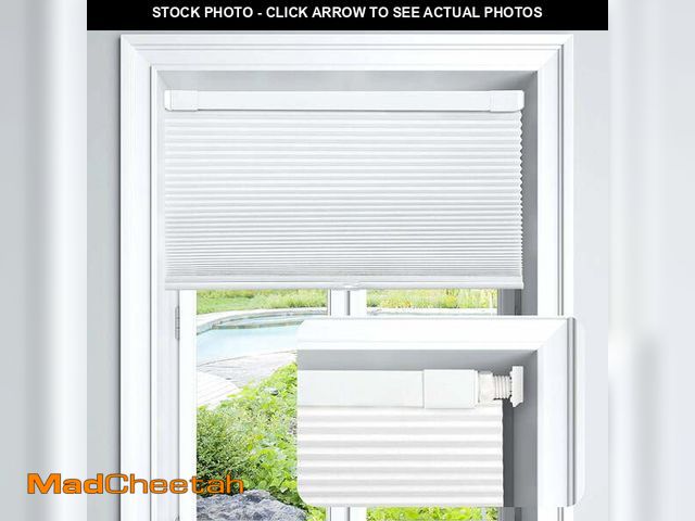 Lot 74-14607754 - LazBlinds Cordless Cellular Shades, No Tools No Drill Light Filtering Honeycomb Shades Pleated Blind...