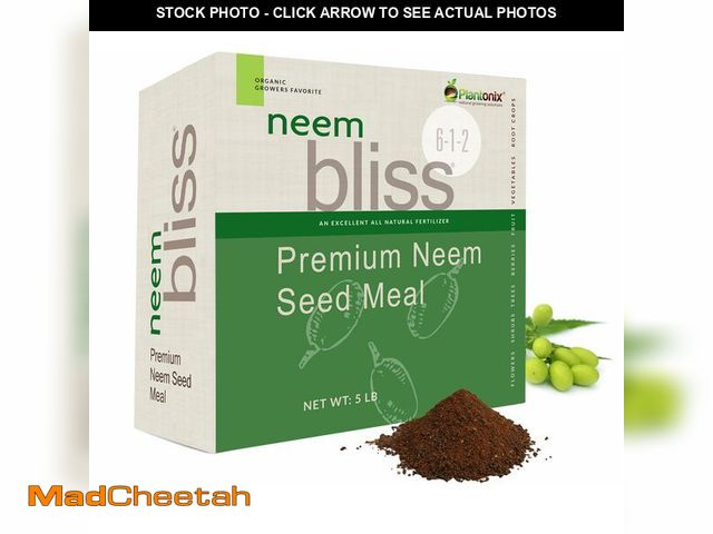 Lot 74-14211752 - Neem Seed Meal (5lbs) - Organic Neem Cake for Plants - OMRI-Listed Fertilizer for Plants, Vegetables...