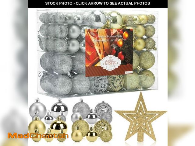 Lot 74-9486864 - Aitsite Christmas Tree Ornaments Set Mini Shatterproof Holiday Ornaments Balls for Christmas Decorat...