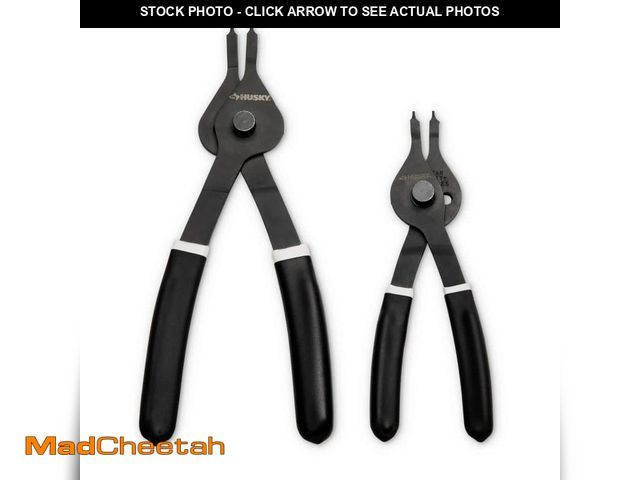 Lot 74-13057276 - Husky 6 in. and 8 in. Snap Ring Pliers with Cushion Grip (2-Pack) - UNUSED