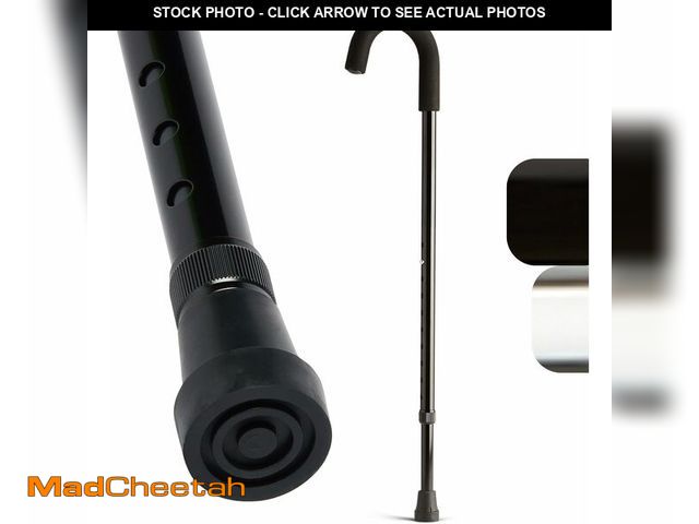 Lot 74-12760339 - (MISSING ONE) Medline Standard Aluminum Cane with Contoured Foam Handle, Adjustable Height (30-38 in...