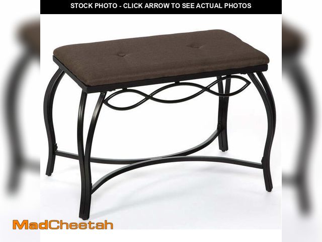Lot 74-14323473 - Mango Steam Mocha Brown Shoe Bench - Vanity Seat for Makeup Room, Dressing Stool, Entryway Bench - U...