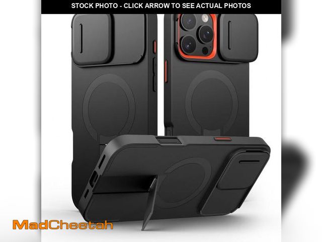Lot 74-12332228 - SURITCH for iPhone 16 Pro Max Case with Magnetic Camera Slide Cover and Adjustable Kickstand, Compat...