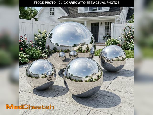 Lot 74-14250569 - 4PCS Silver Inflatable Mirror Ball Set,Reusable PVC Mirror Balls Large Event Decoration Hanging&amp;...