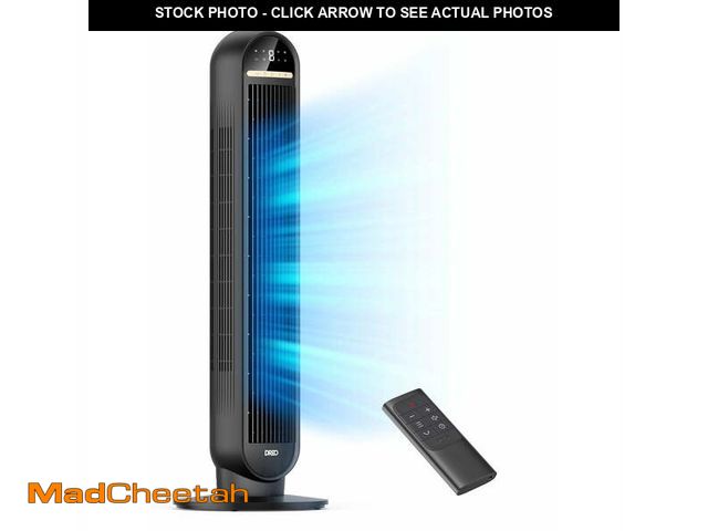 Lot 74-13765524 - DREO 36" Tower Fans for Home,90Â° Oscillating Fan,24 Ft/s High Velocity, Standing Fan with Remote Co...