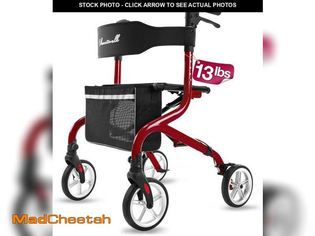 Lot 74-12508728 - PLANET WALK Super Lightweight Rollator Walker for Seniors, Foldable Rolling Walker with Seat and 8" ...