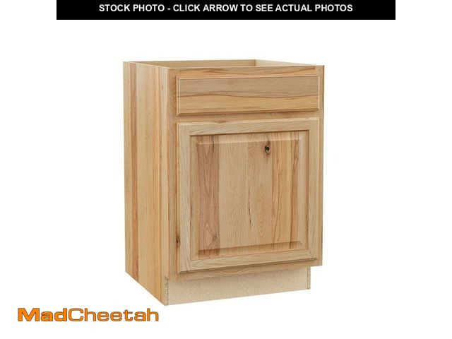 Lot 74-14327284 - Hampton Bay Hampton 24 in. W x 24 in. D x 34.5 in. H Assembled Base Kitchen Cabinet in Natural Hicko...