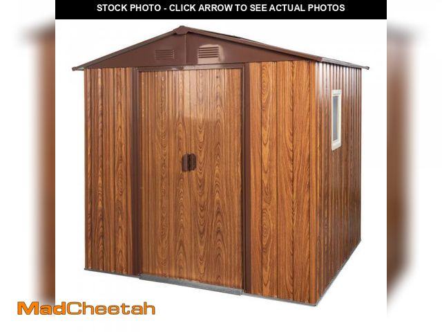 Lot 74-12424279 - Tzou 6ft x 6ft Sheds for Outdoor Storage Sturdy Metal Galvanized Steel Air Vents Spacious Utility To...